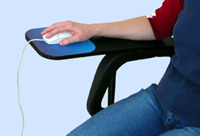 Computer chair best sale with mouse pad